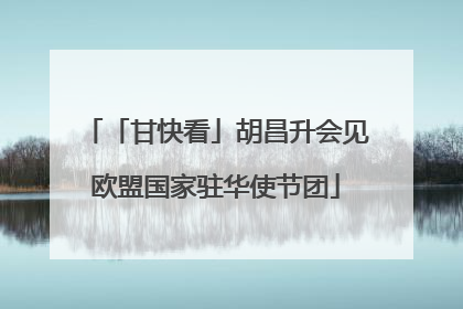 「甘快看」胡昌升会见欧盟国家驻华使节团