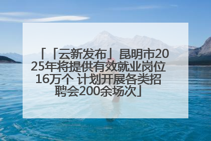 「云新发布」昆明市2025年将提供有效就业岗位16万个 计划开展各类招聘会200余场次
