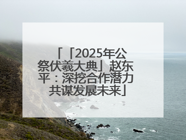 「2025年公祭伏羲大典」赵东平：深挖合作潜力 共谋发展未来