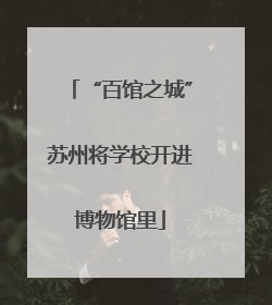 “百馆之城”苏州将学校开进博物馆里