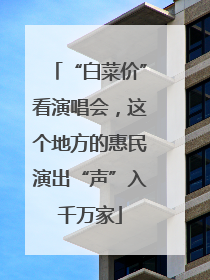 “白菜价”看演唱会，这个地方的惠民演出“声”入千万家