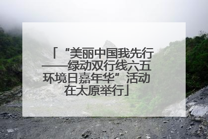 “美丽中国我先行——绿动双行线六五环境日嘉年华”活动在太原举行