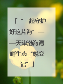 “一起守护好这片海”——天津渤海湾畔生态“蜕变记”