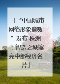 “中国城市网络形象指数”发布 株洲：智造之城擦亮中部经济名片