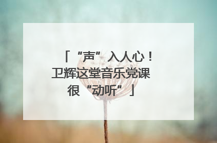 “声”入人心！卫辉这堂音乐党课很“动听”