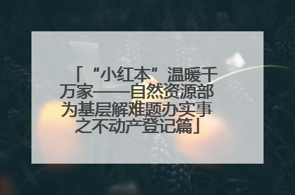 “小红本”温暖千万家——自然资源部为基层解难题办实事之不动产登记篇