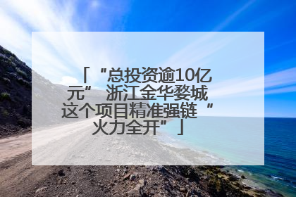 “总投资逾10亿元” 浙江金华婺城这个项目精准强链“火力全开”