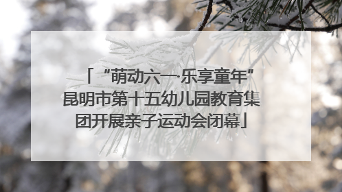 “萌动六一·乐享童年”昆明市第十五幼儿园教育集团开展亲子运动会闭幕