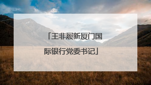 王非履新厦门国际银行党委书记