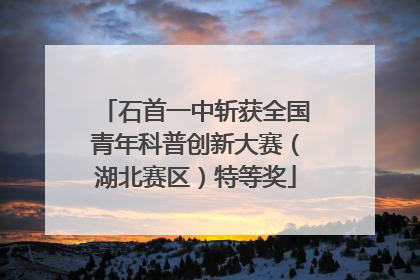 石首一中斩获全国青年科普创新大赛（湖北赛区）特等奖