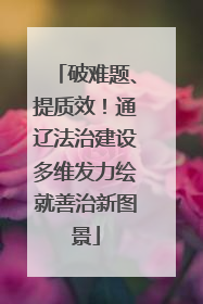 破难题、提质效！通辽法治建设多维发力绘就善治新图景