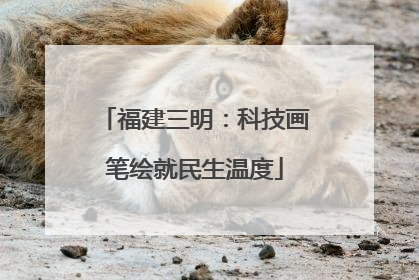 福建三明：科技画笔绘就民生温度