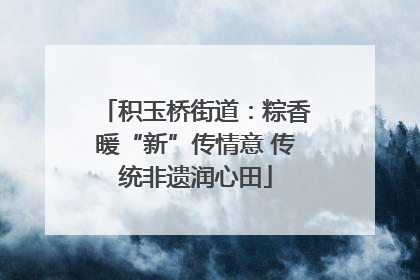 积玉桥街道：粽香暖“新”传情意 传统非遗润心田
