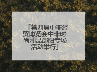 第四届中非经贸博览会中非时尚潮品邵阳专场活动举行