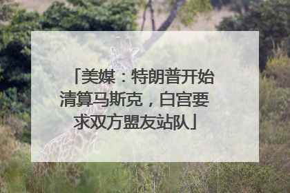 美媒：特朗普开始清算马斯克，白宫要求双方盟友站队