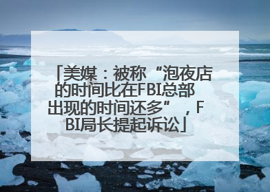 美媒：被称“泡夜店的时间比在FBI总部出现的时间还多”，FBI局长提起诉讼