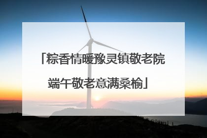 粽香情暖豫灵镇敬老院 端午敬老意满桑榆
