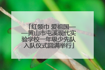 红领巾 爱祖国——黄山市屯溪现代实验学校一年级少先队入队仪式圆满举行