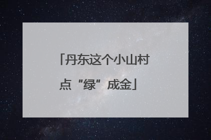 丹东这个小山村点“绿”成金
