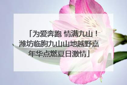 为爱奔跑 情满九山！潍坊临朐九山山地越野嘉年华点燃夏日激情