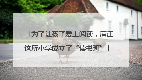为了让孩子爱上阅读，浦江这所小学成立了“读书班”