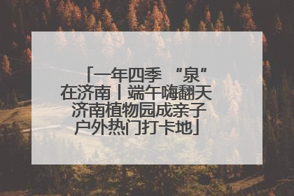 一年四季 “泉”在济南丨端午嗨翻天 济南植物园成亲子户外热门打卡地