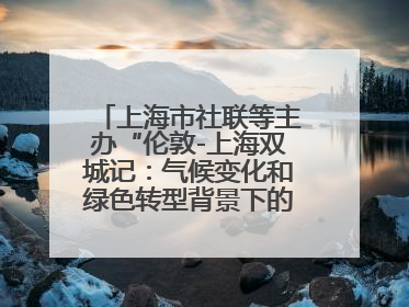 上海市社联等主办“伦敦-上海双城记：气候变化和绿色转型背景下的考古、历史和文化遗产”学术对话