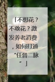 不想花？不敢花？激发养老消费，如何打通“任督二脉”