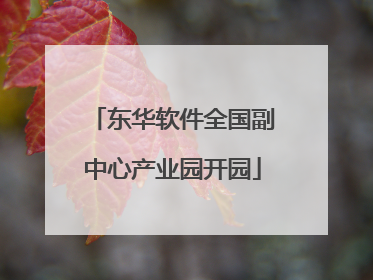 东华软件全国副中心产业园开园