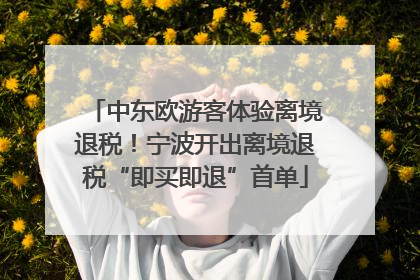 中东欧游客体验离境退税！宁波开出离境退税“即买即退”首单