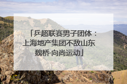乒超联赛男子团体：上海地产集团不敌山东魏桥·向尚运动