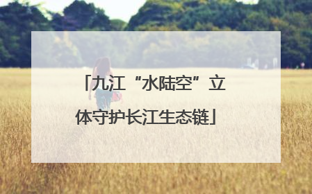 九江“水陆空”立体守护长江生态链