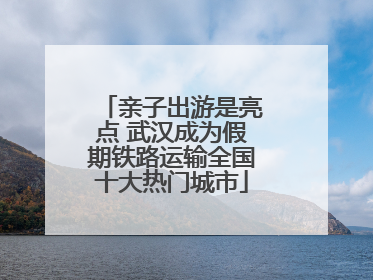 亲子出游是亮点 武汉成为假期铁路运输全国十大热门城市