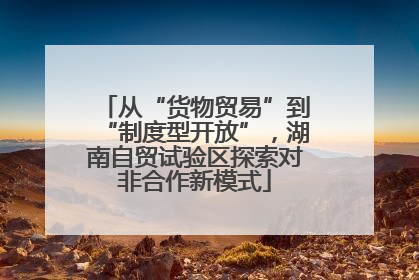 从“货物贸易”到“制度型开放”，湖南自贸试验区探索对非合作新模式