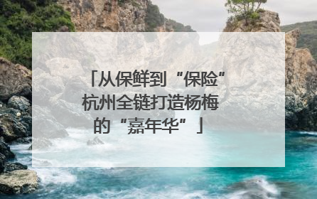 从保鲜到“保险” 杭州全链打造杨梅的“嘉年华”