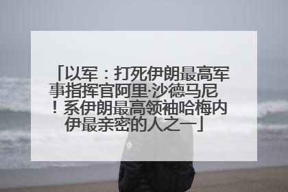 以军：打死伊朗最高军事指挥官阿里·沙德马尼！系伊朗最高领袖哈梅内伊最亲密的人之一
