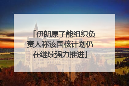 伊朗原子能组织负责人称该国核计划仍在继续强力推进