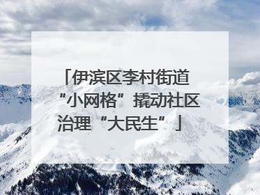 伊滨区李村街道 “小网格”撬动社区治理“大民生”