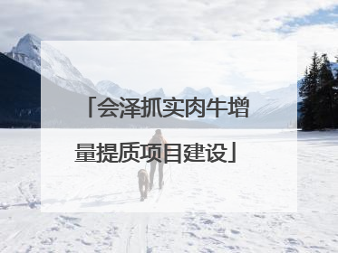 会泽抓实肉牛增量提质项目建设