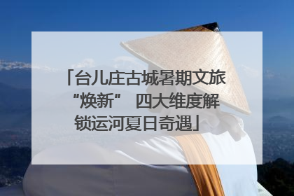 台儿庄古城暑期文旅“焕新” 四大维度解锁运河夏日奇遇