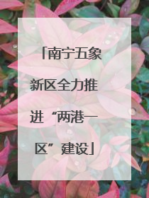 南宁五象新区全力推进“两港一区”建设
