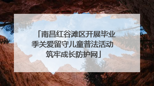 南昌红谷滩区开展毕业季关爱留守儿童普法活动 筑牢成长防护网