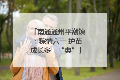 南通通州平潮镇：粽情六一 护苗成长多一“典”