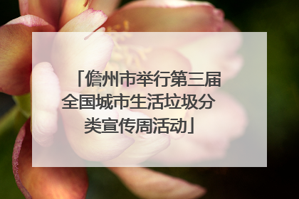 儋州市举行第三届全国城市生活垃圾分类宣传周活动