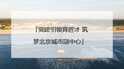 党建引领育匠才 筑梦北京城市副中心