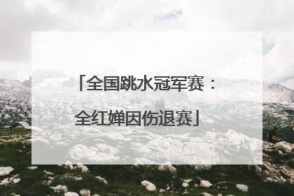 全国跳水冠军赛：全红婵因伤退赛