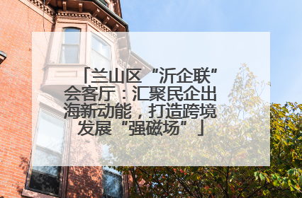 兰山区“沂企联”会客厅：汇聚民企出海新动能，打造跨境发展“强磁场”