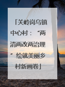 关岭岗乌镇中心村：“两清两改两治理”绘就美丽乡村新画卷
