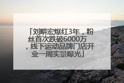 刘畊宏爆红3年，粉丝首次跌破6000万，线下运动品牌门店开业一周实景曝光