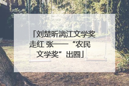 刘楚昕漓江文学奖走红 张一一“农民文学奖”出圈